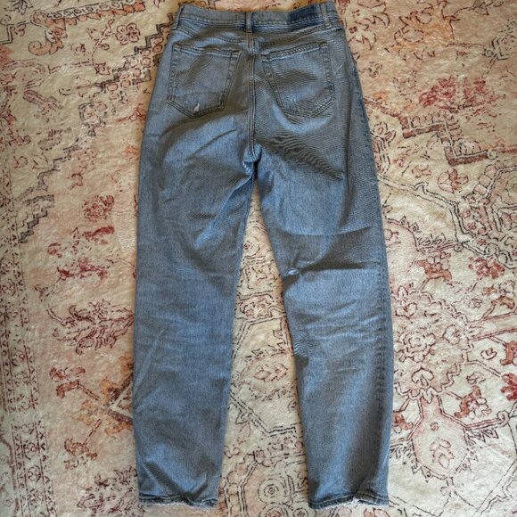 Abercrombie & Fitch Curve Love light wash Dad Jeans w/ Criss Cross Waistband 29 - Picture 8 of 10